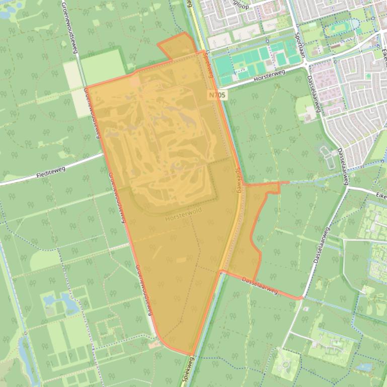 Kaart van postcodegebied 3896LL.