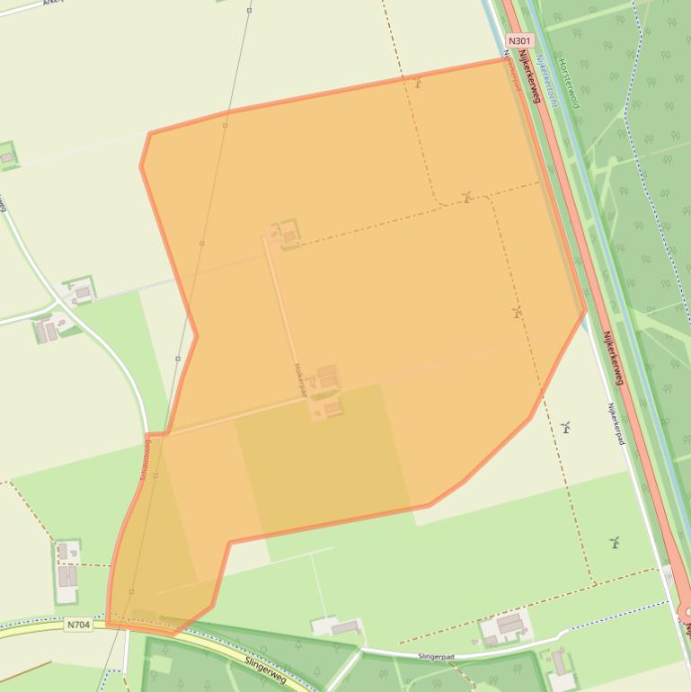 Kaart van postcodegebied 3896LM.