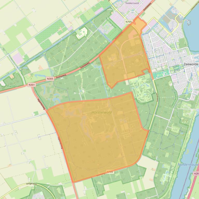 Kaart van postcodegebied 3896LS.