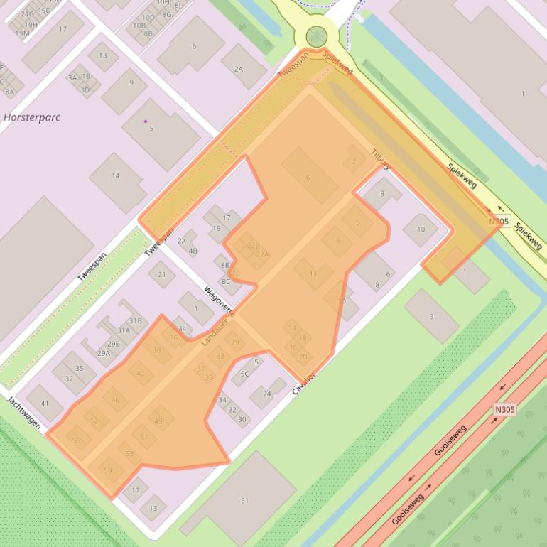 Kaart van postcodegebied 3897AB.