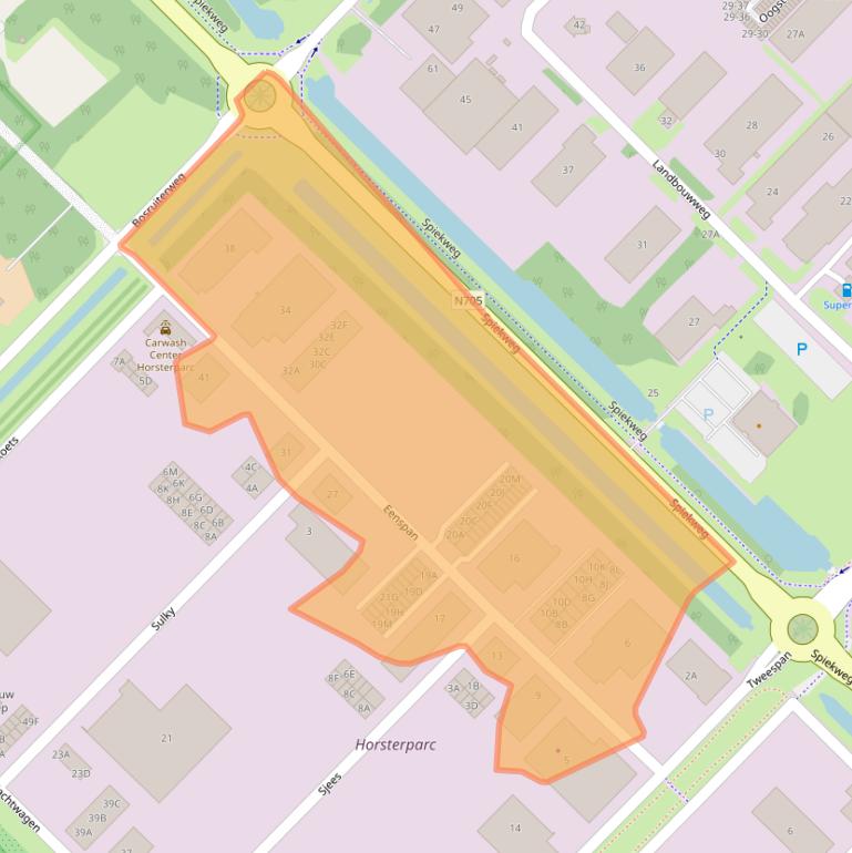 Kaart van postcodegebied 3897AL.