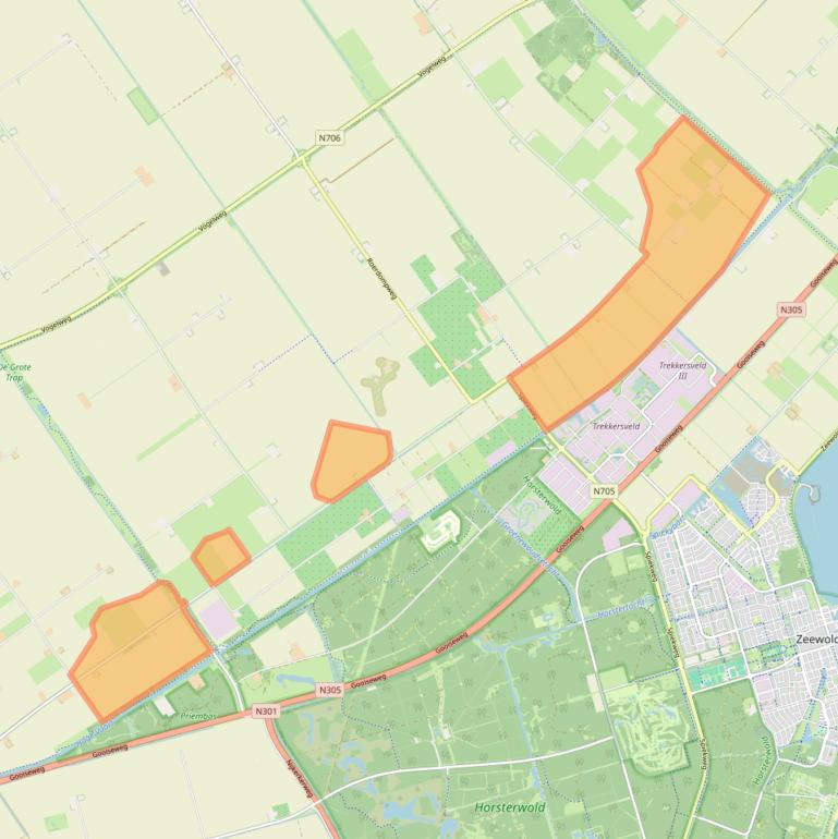 Kaart van postcodegebied 3897LA.