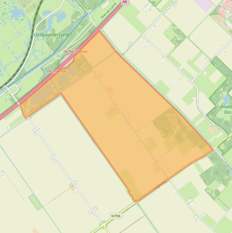 Kaart van postcodegebied 3897LG.