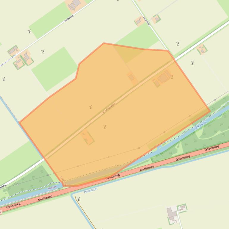 Kaart van postcodegebied 3897LR.