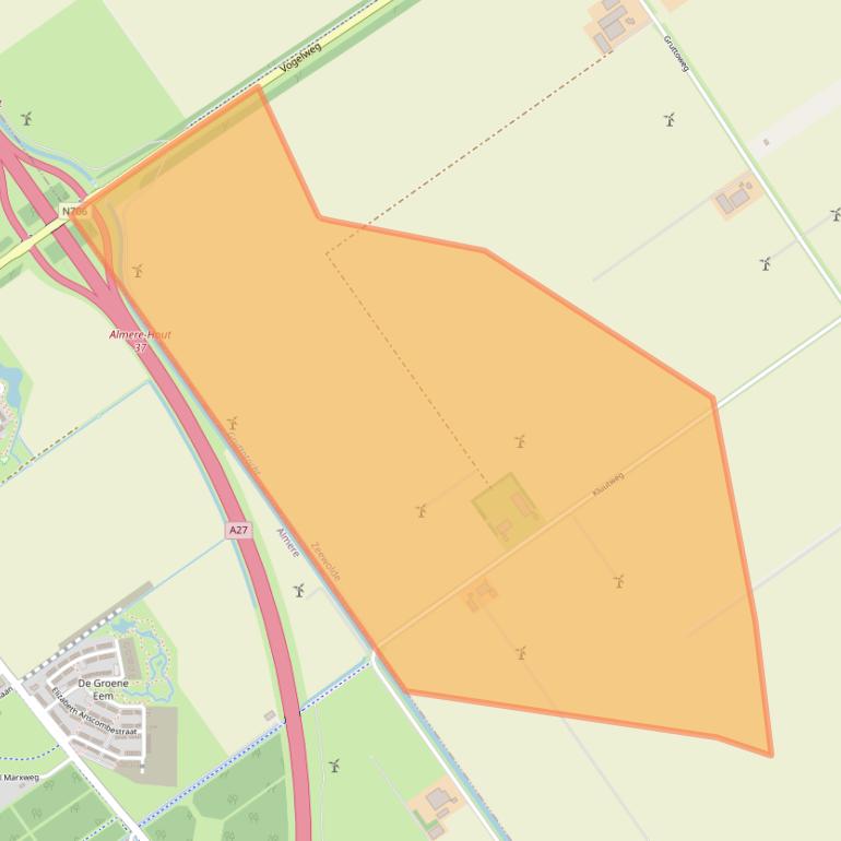 Kaart van postcodegebied 3897MC.