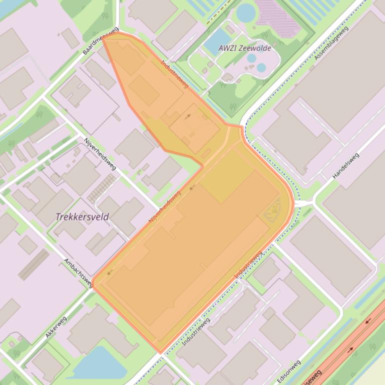 Kaart van postcodegebied 3899AT.