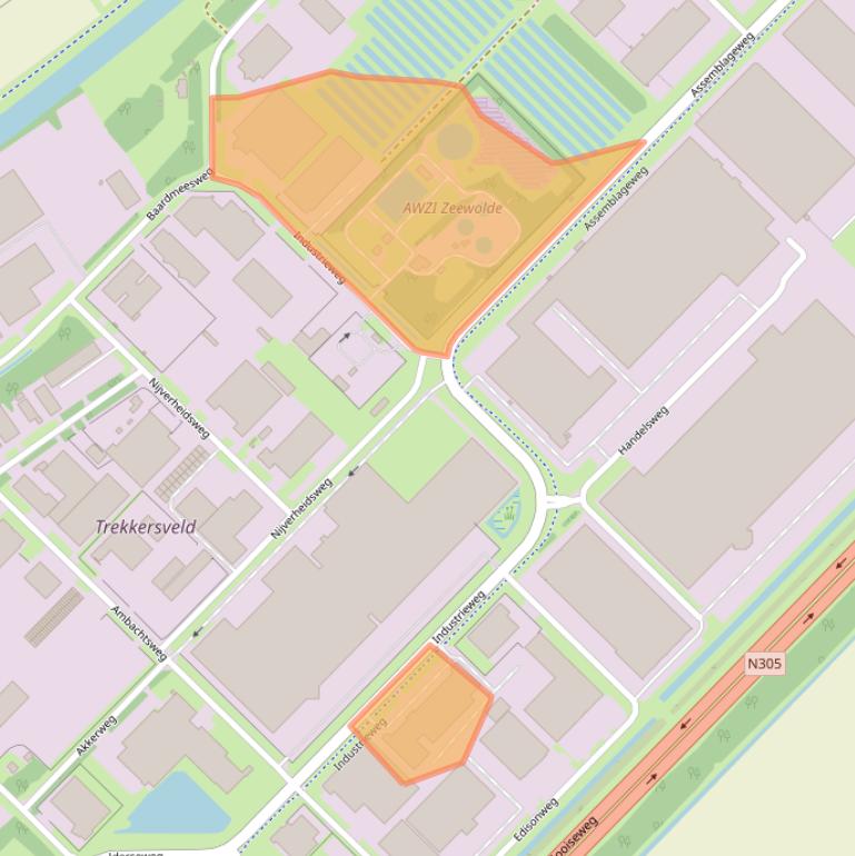 Kaart van postcodegebied 3899AW.