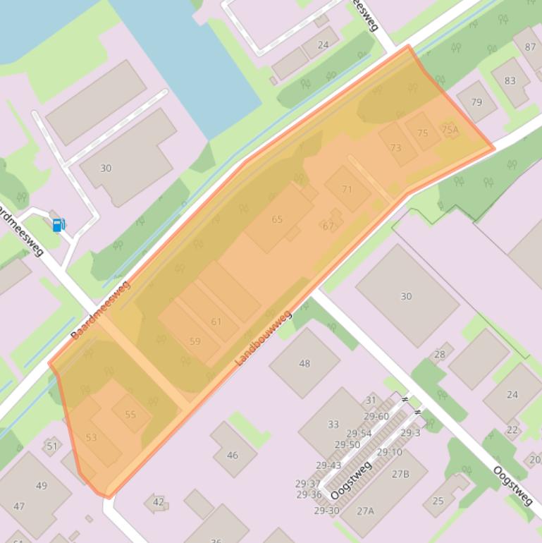 Kaart van postcodegebied 3899BC.