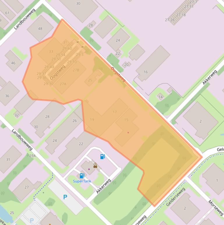 Kaart van postcodegebied 3899BJ.