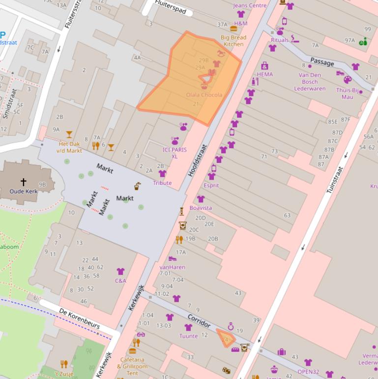 Kaart van postcodegebied 3901AB.