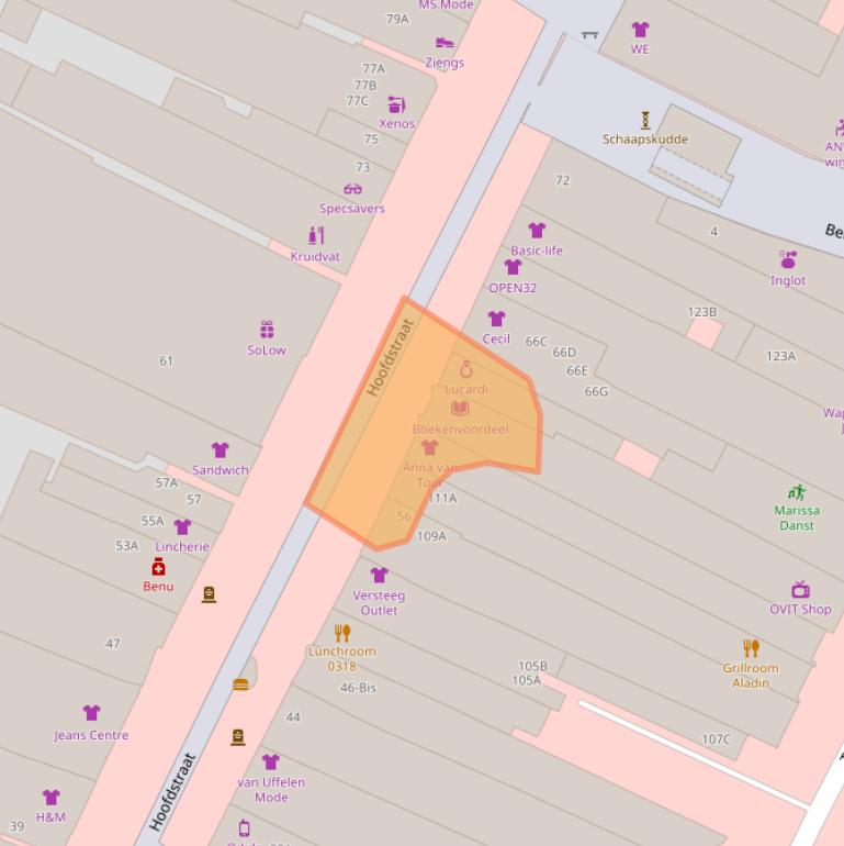 Kaart van postcodegebied 3901AS.