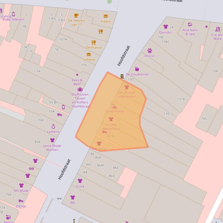 Kaart van postcodegebied 3901AW.