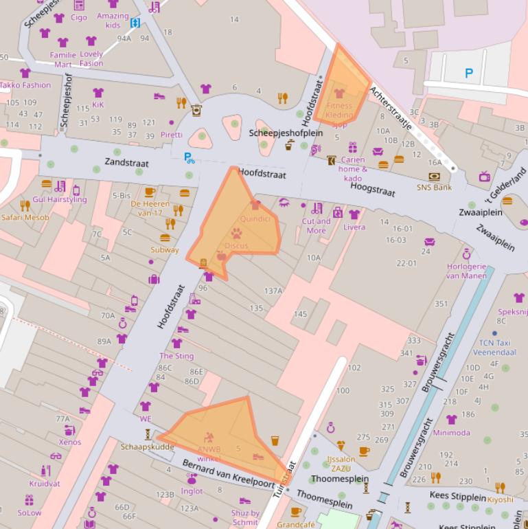 Kaart van postcodegebied 3901AX.