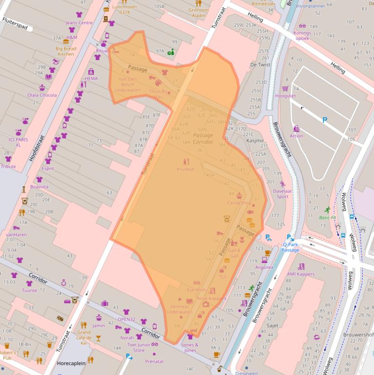 Kaart van postcodegebied 3901AZ.