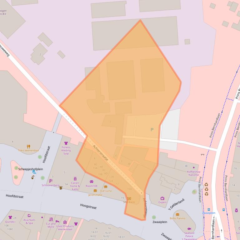 Kaart van postcodegebied 3901BA.