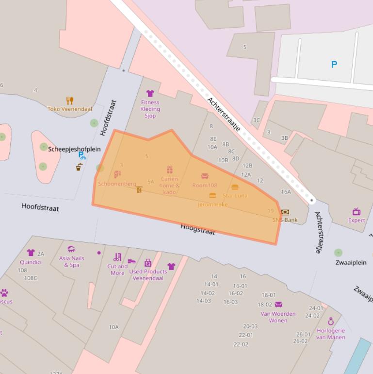 Kaart van postcodegebied 3901CE.