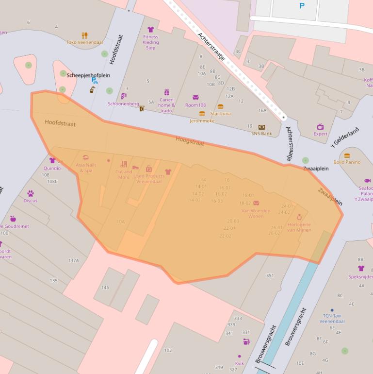 Kaart van postcodegebied 3901CG.