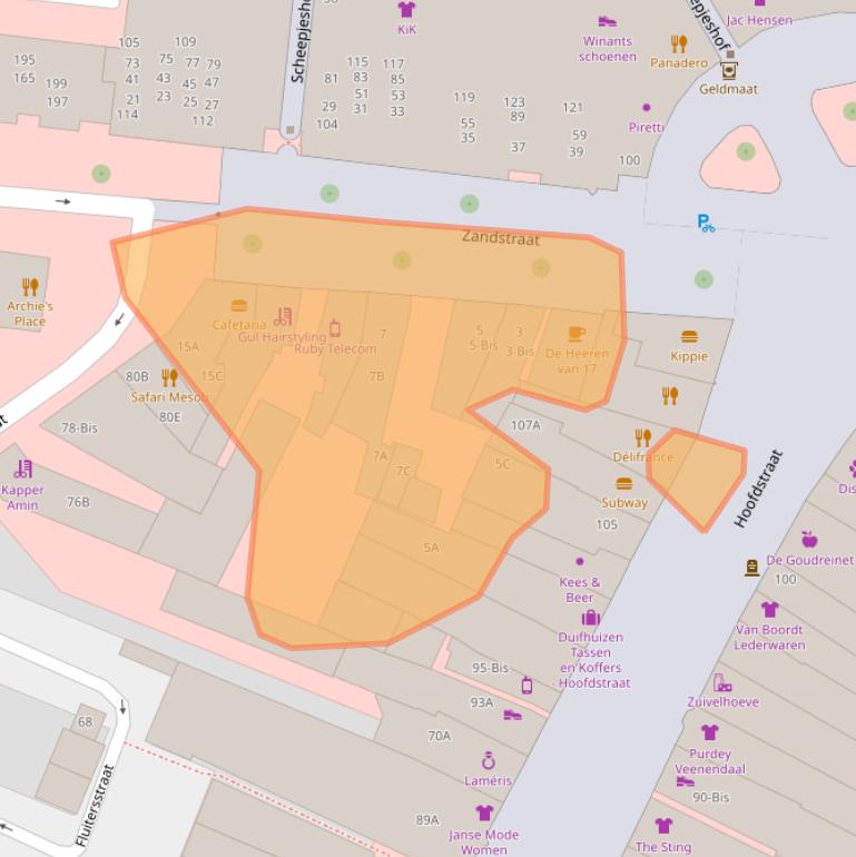 Kaart van postcodegebied 3901CH.