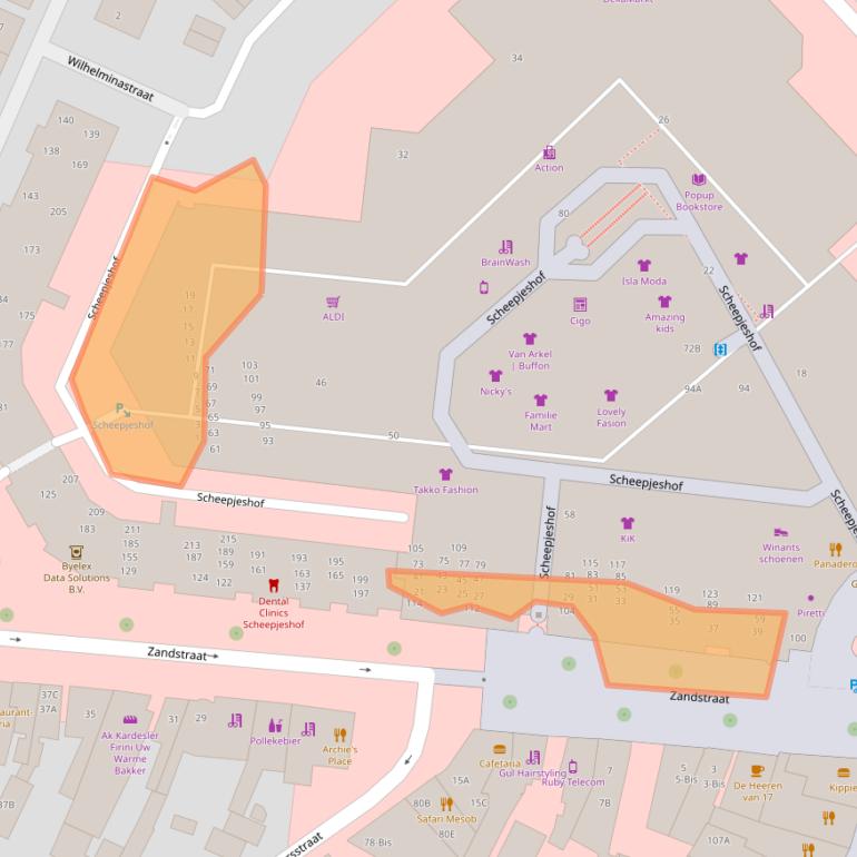 Kaart van postcodegebied 3901CP.