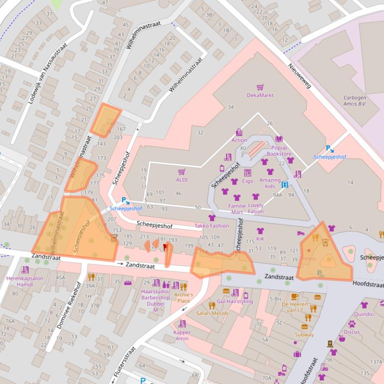 Kaart van postcodegebied 3901CX.