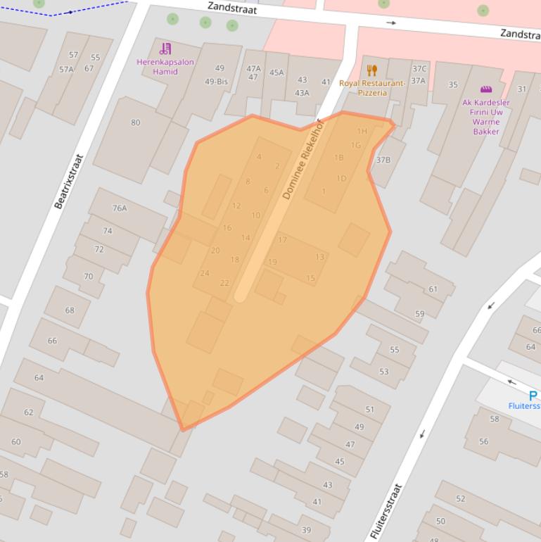 Kaart van postcodegebied 3901CZ.