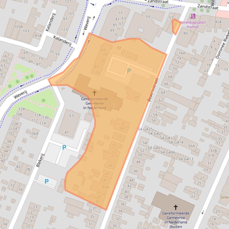 Kaart van postcodegebied 3901DD.