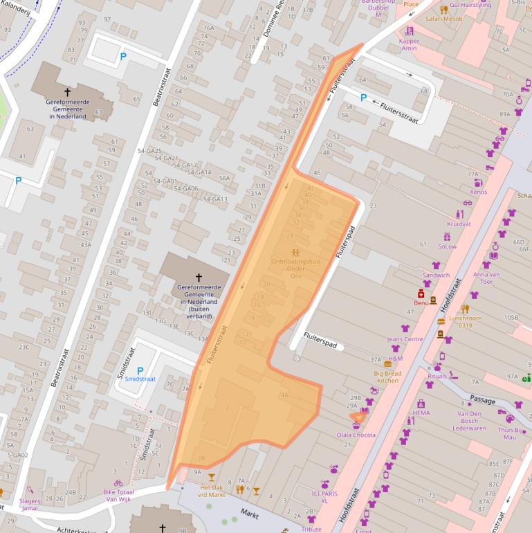 Kaart van postcodegebied 3901DK.