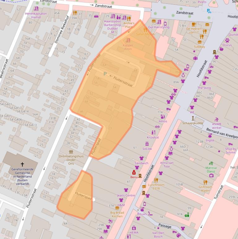 Kaart van postcodegebied 3901DL.