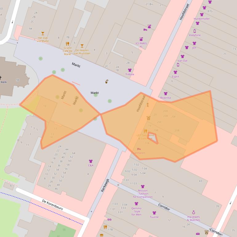 Kaart van postcodegebied 3901DN.