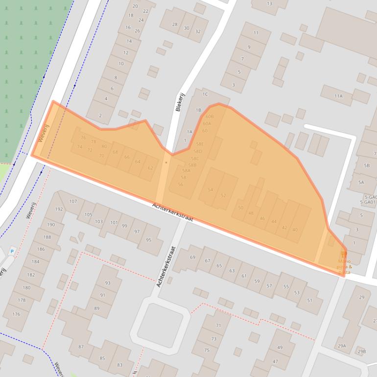 Kaart van postcodegebied 3901DT.