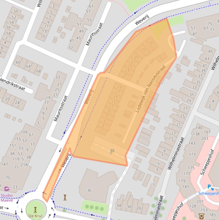 Kaart van postcodegebied 3901DW.