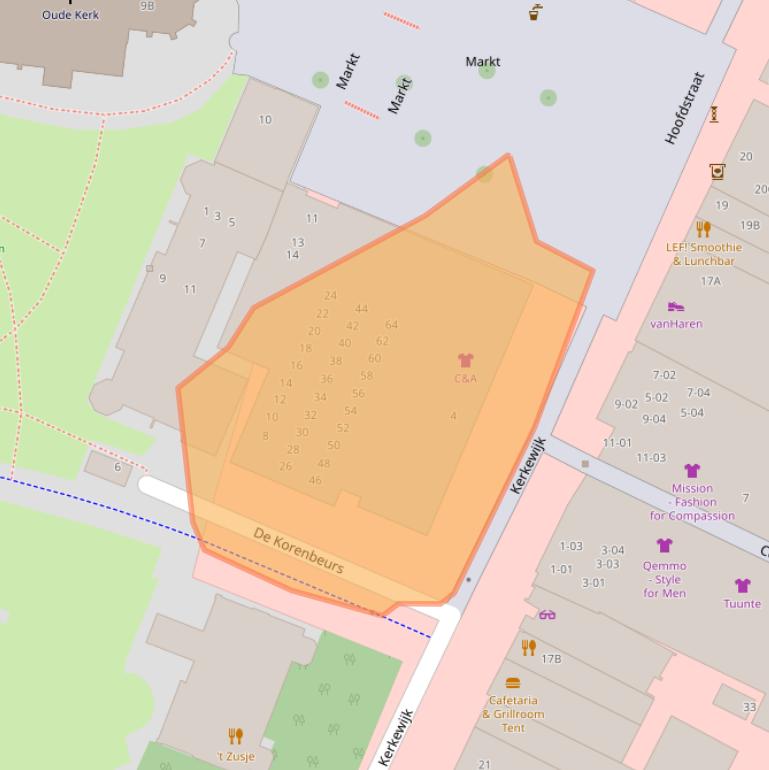 Kaart van postcodegebied 3901DX.