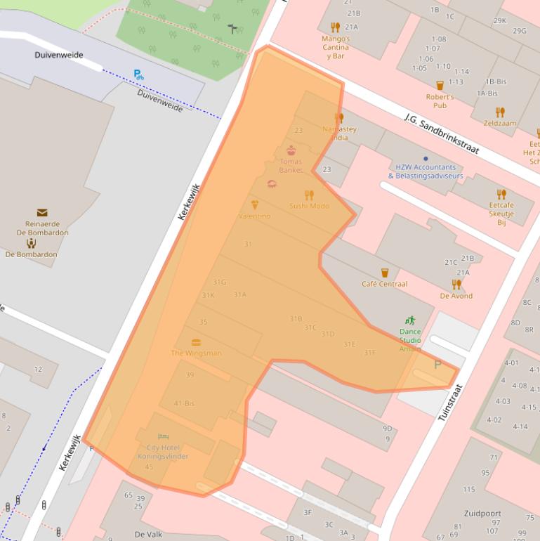 Kaart van postcodegebied 3901EB.