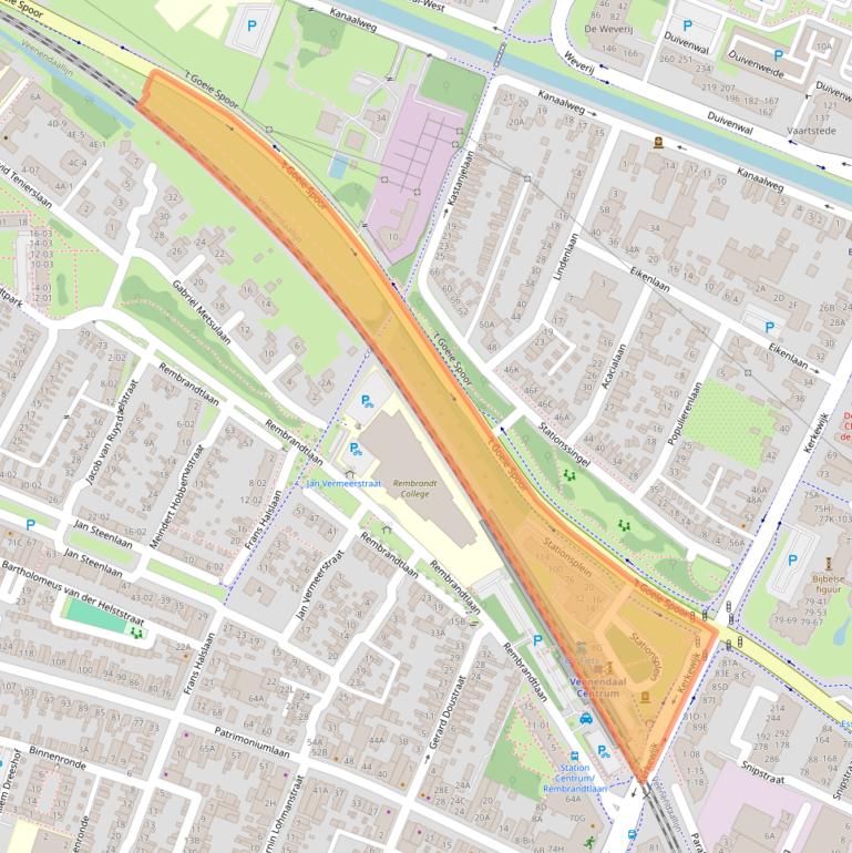 Kaart van postcodegebied 3901ES.