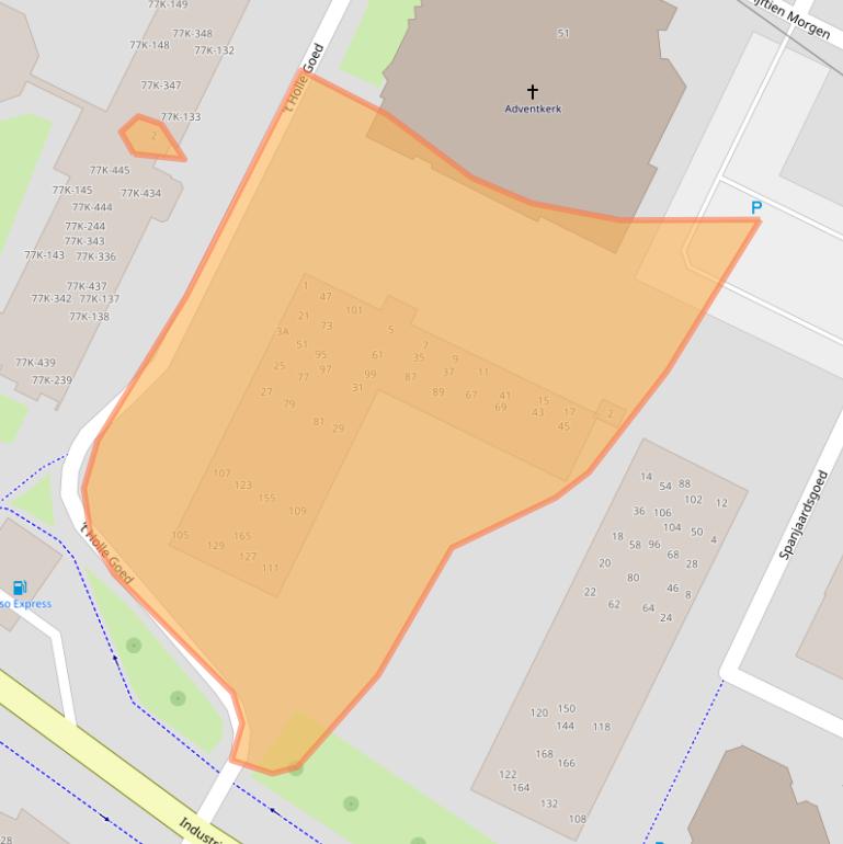 Kaart van postcodegebied 3901HB.