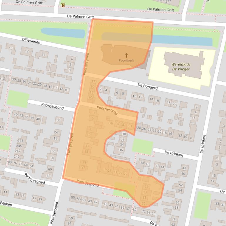 Kaart van postcodegebied 3901LA.