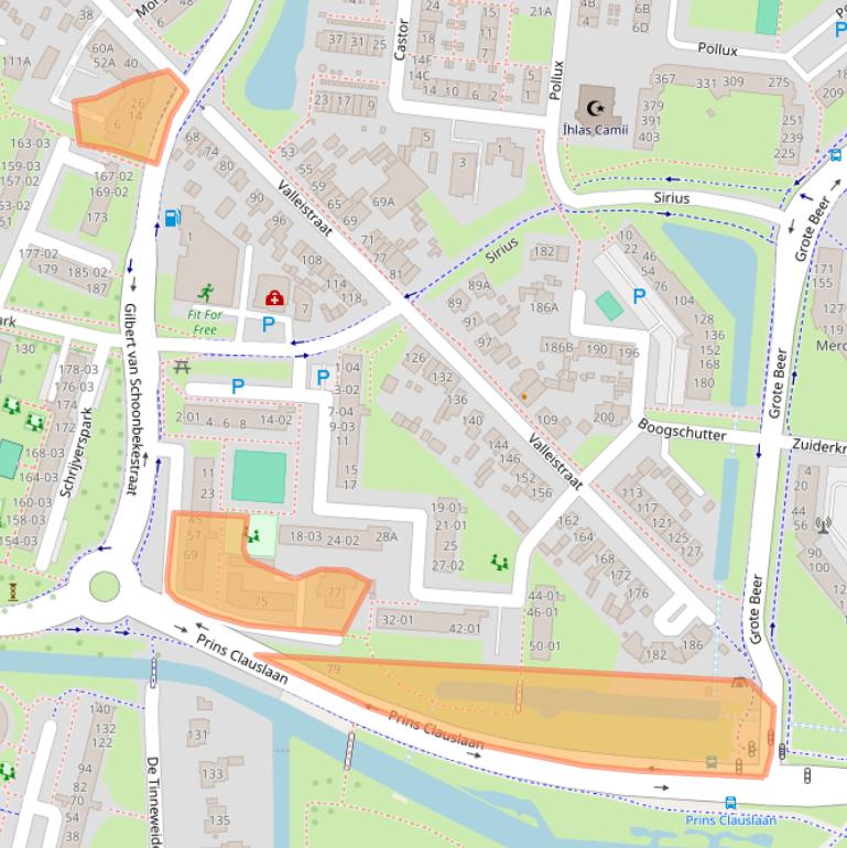 Kaart van postcodegebied 3901PZ.