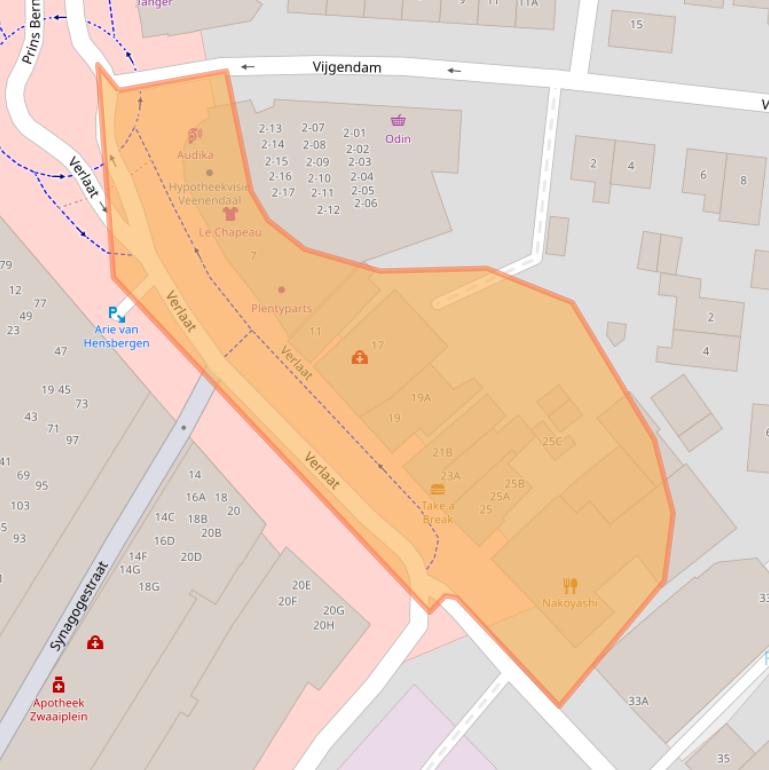 Kaart van postcodegebied 3901RD.