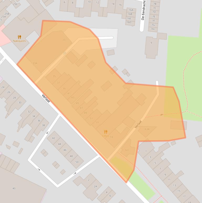 Kaart van postcodegebied 3901RE.