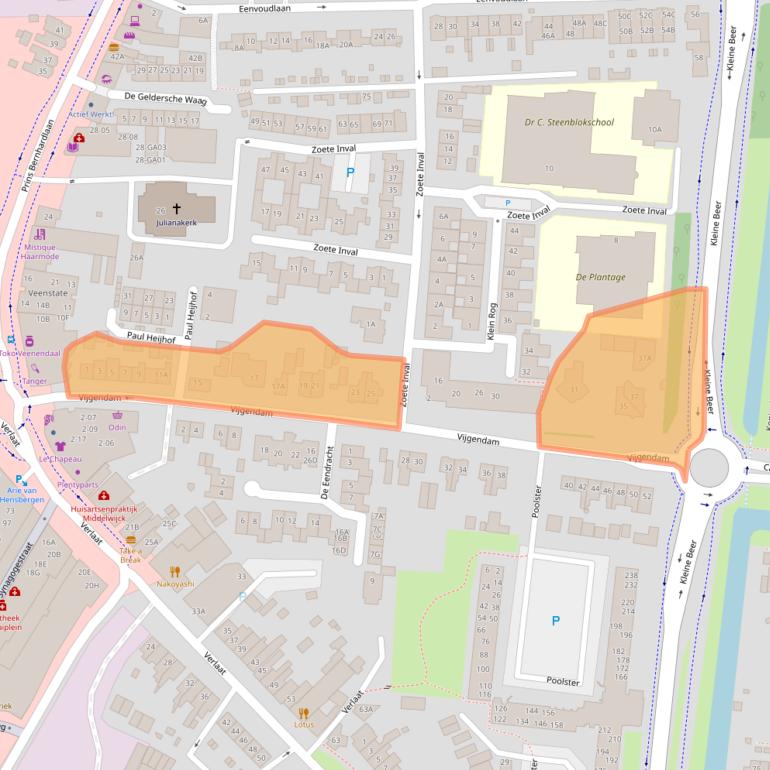 Kaart van postcodegebied 3901SK.
