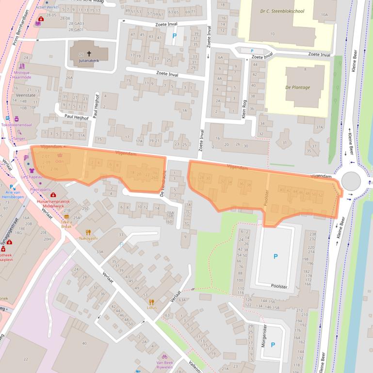 Kaart van postcodegebied 3901SL.
