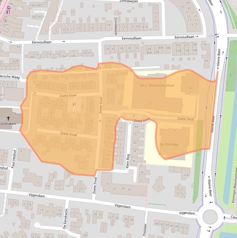 Kaart van postcodegebied 3901SM.
