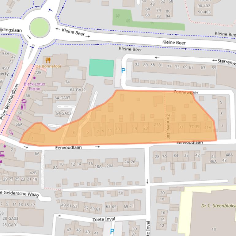 Kaart van postcodegebied 3901SN.