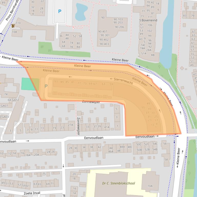 Kaart van postcodegebied 3901SV.