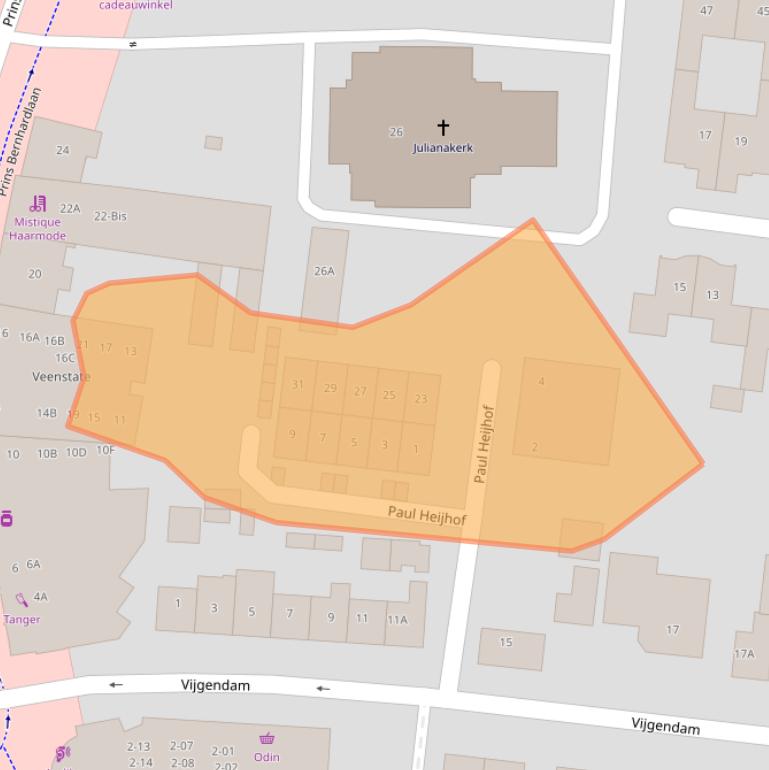 Kaart van postcodegebied 3901SZ.