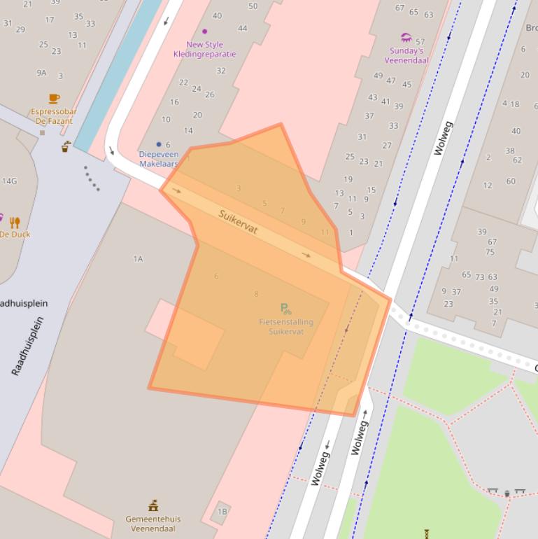 Kaart van postcodegebied 3901TA.