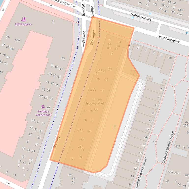 Kaart van postcodegebied 3901TC.