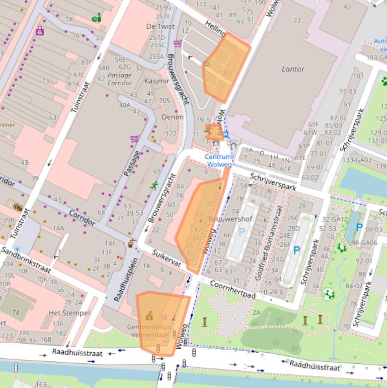 Kaart van postcodegebied 3901TD.