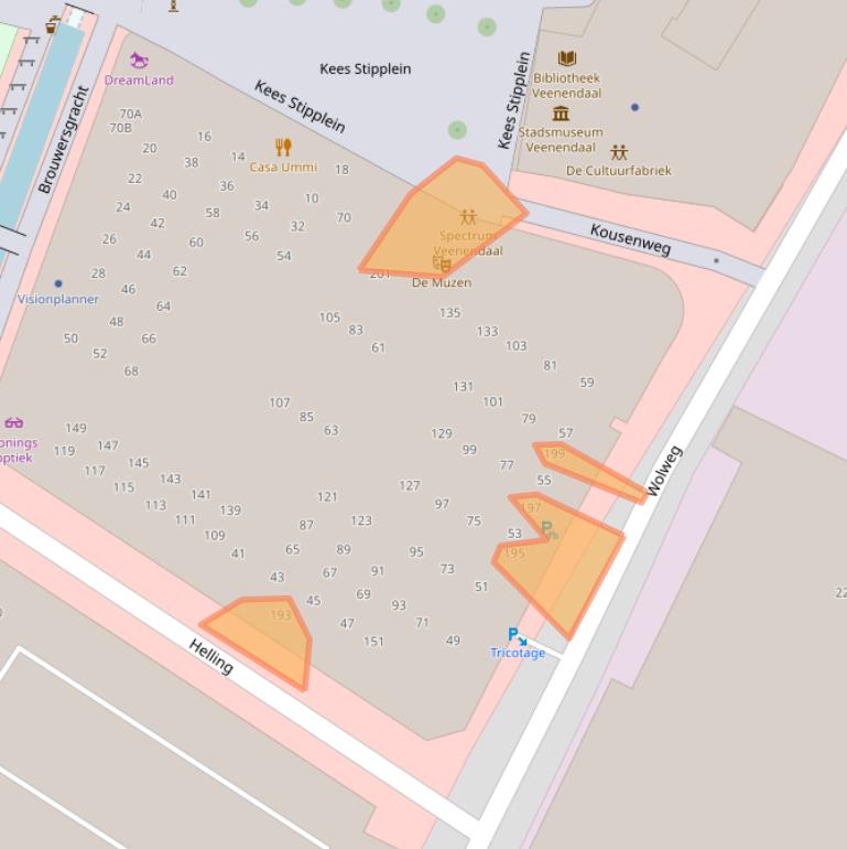 Kaart van postcodegebied 3901TE.