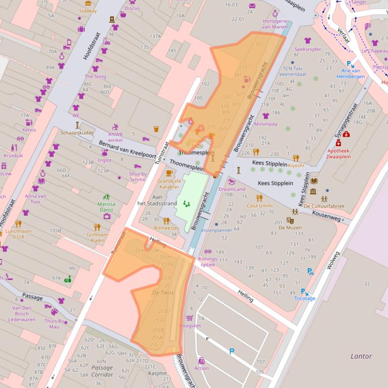 Kaart van postcodegebied 3901TL.